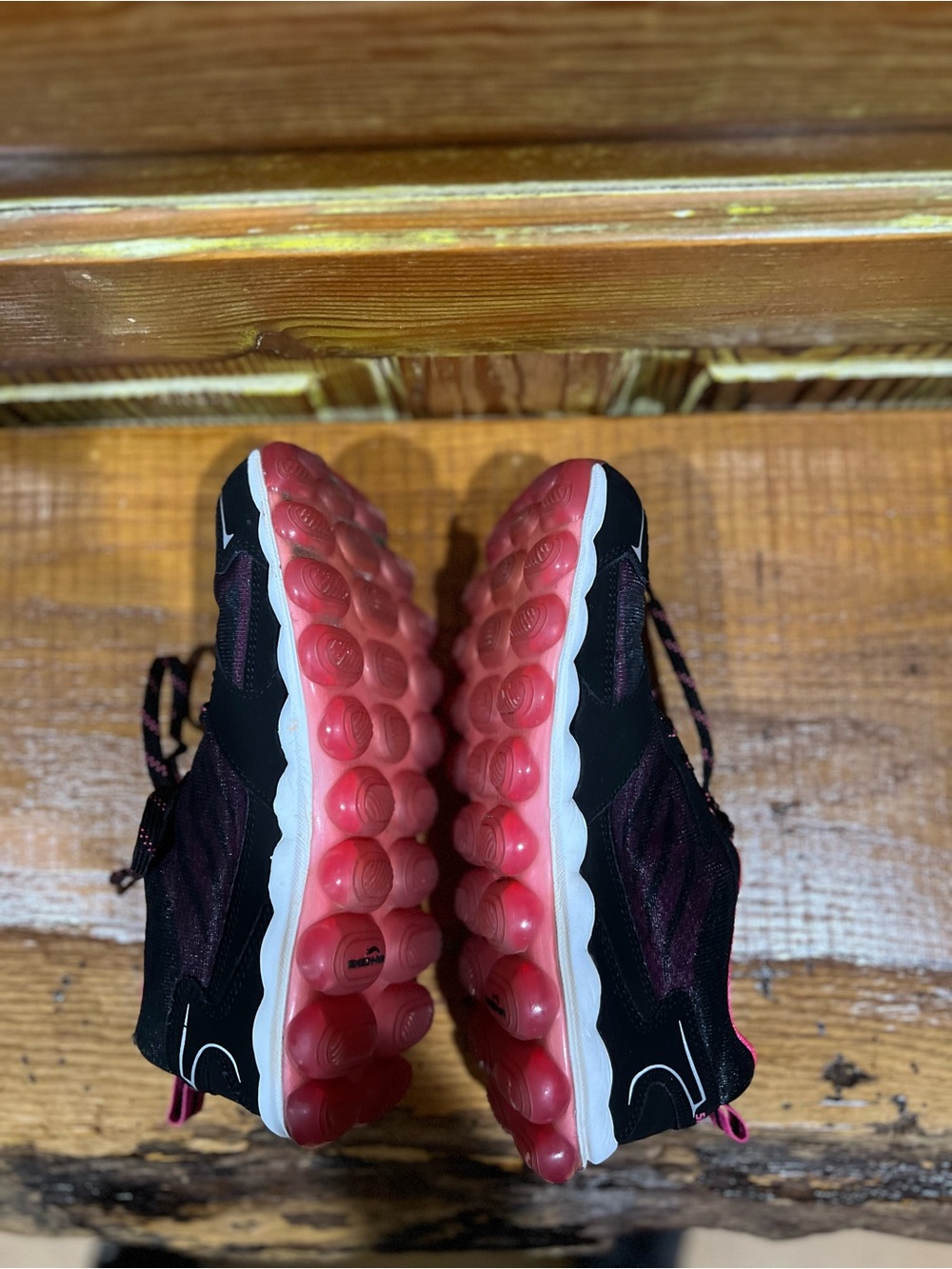 Skechers Black Athletic Sneakers with Pink Accents - Picture 7 of 11
